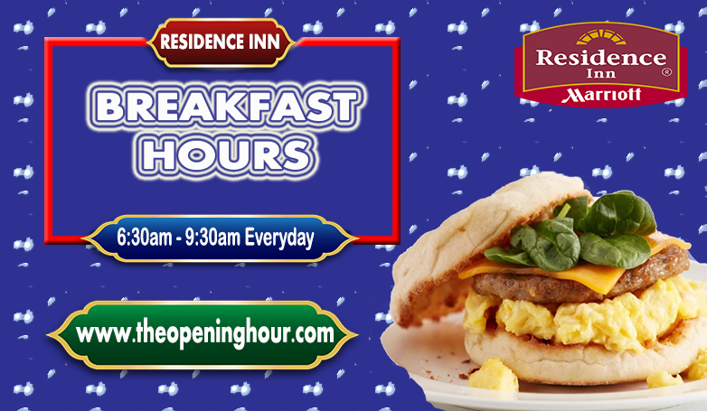 Residence Inn breakfast hour menu 2023