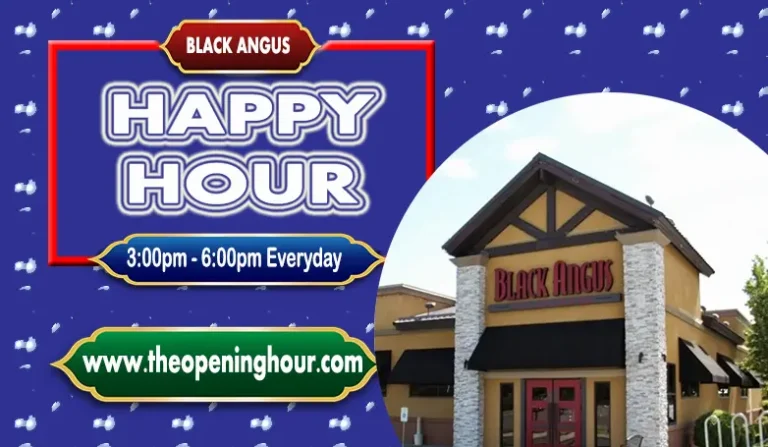 Black Angus Happy Hour Times & Menu with Prices