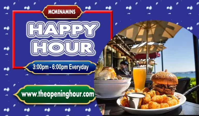 McMenamins Happy Hour Time, Menu and Prices Guide