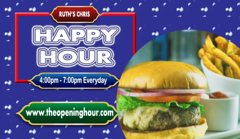 Ruth’s Chris Happy Hour Times, Menu & Prices