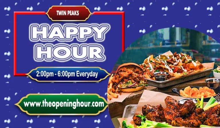 Twin Peaks Happy Hour Times, and Menu with Prices Guide