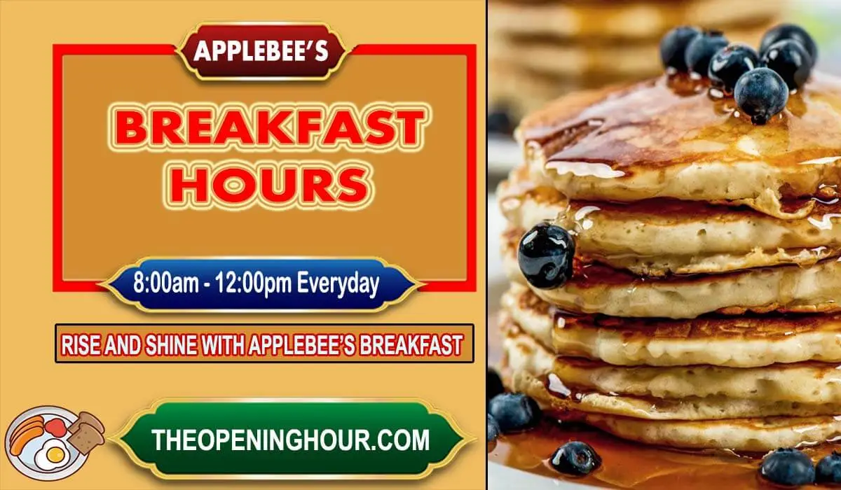 Applebee's breakfast hours menu