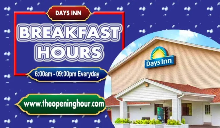 Days Inn Breakfast Hours, Menu & Prices
