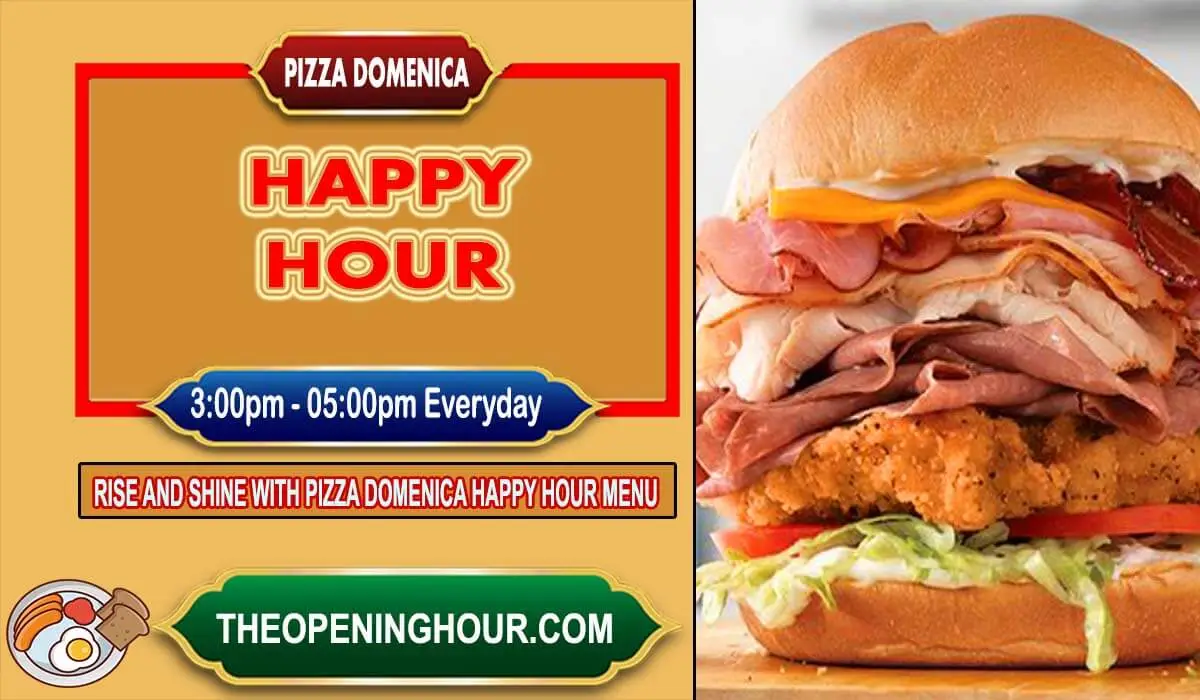 Pizza Domenica happy hour menu