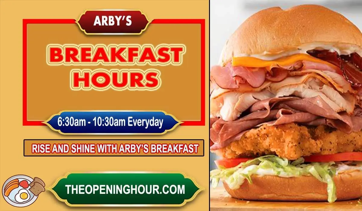 Arby's breakfast hours menu