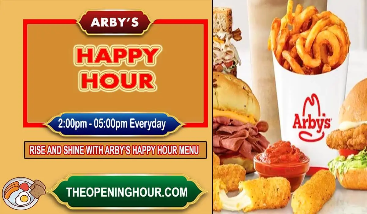 Arby's happy hour menu