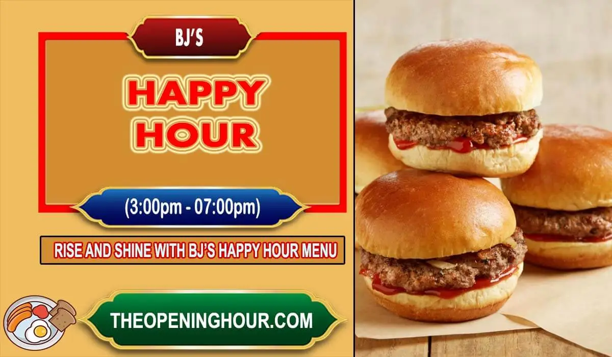 BJ's happy hour menu