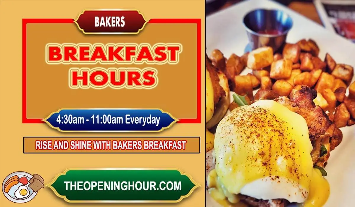 Bakers breakfast hours menu