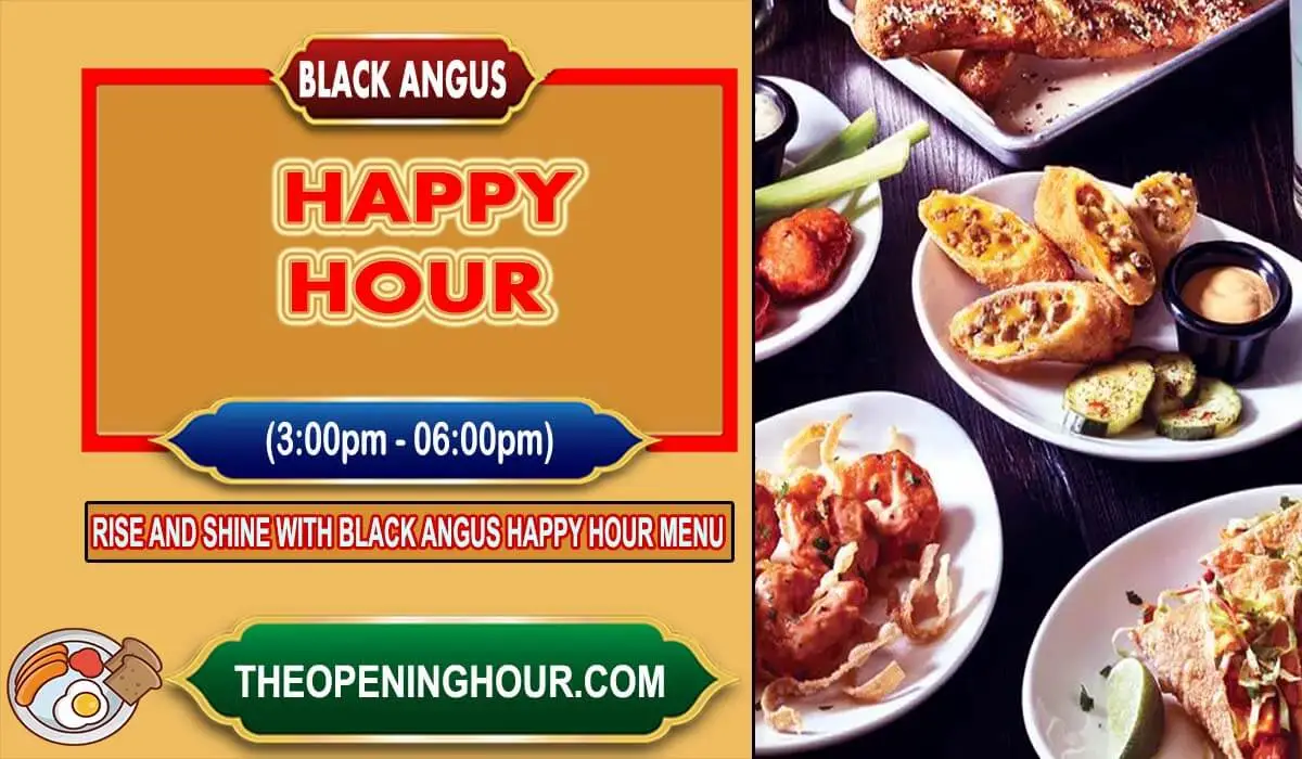 Black Angus happy hour menu