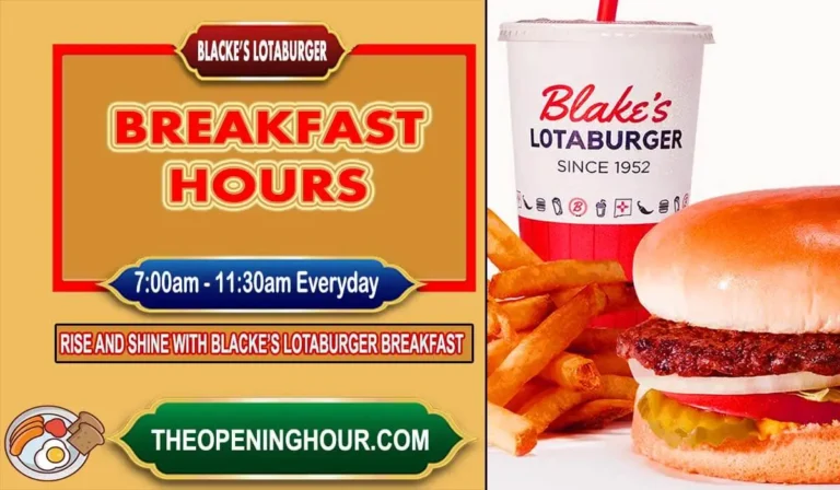 Blake's Lotaburger Breakfast Hours menu