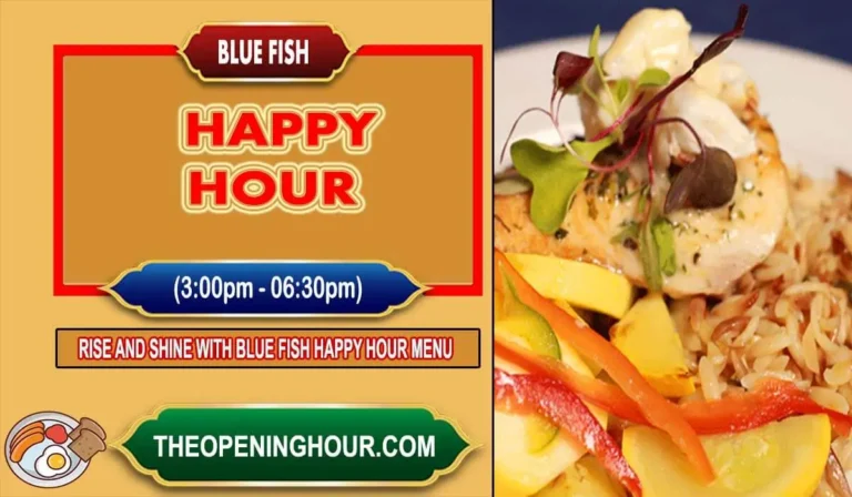 Blue fish happy hour times menu