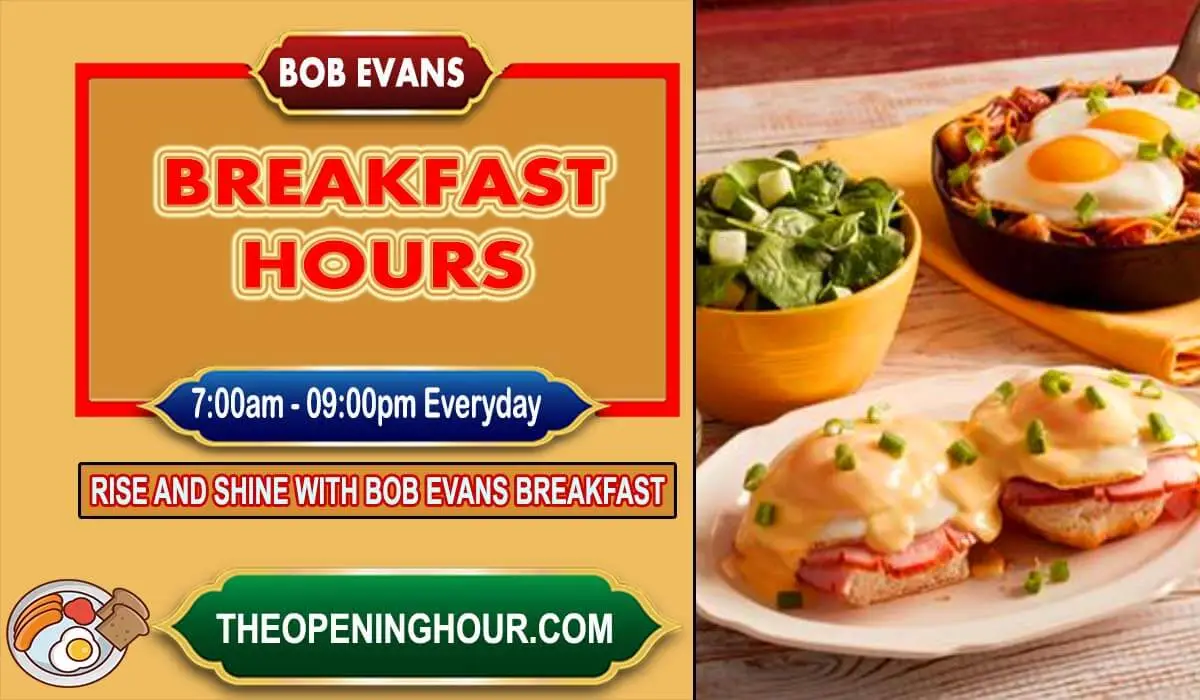 Bob Evans breakfast hours menu