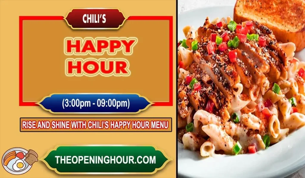 Chili's happy hour times menu