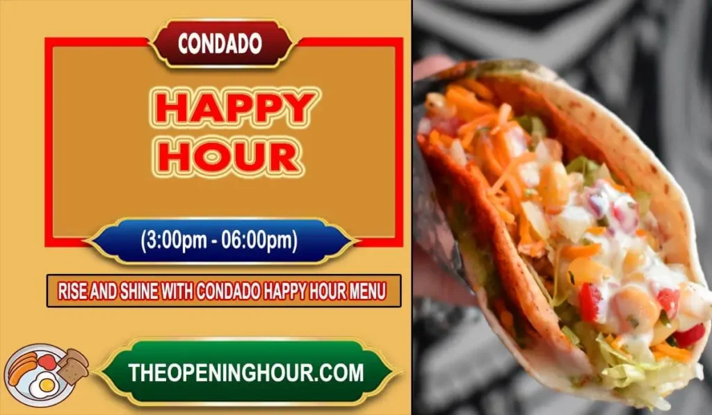 Condado happy hour times menu