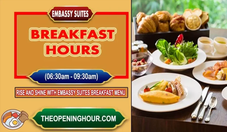 Embassy Suites breakfast hours menu