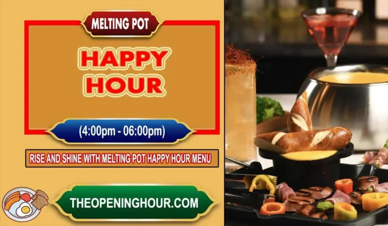 Melting Pot happy hour menu