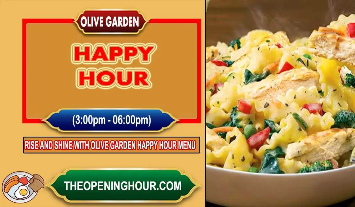 Olive garden happy hour menu