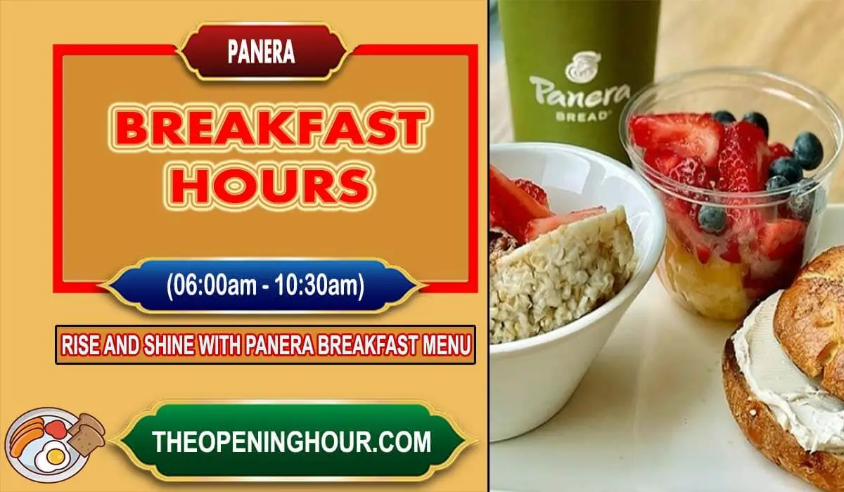 Panera breakfast hours menu