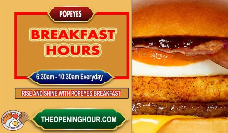 Popeyes breakfast hours menu