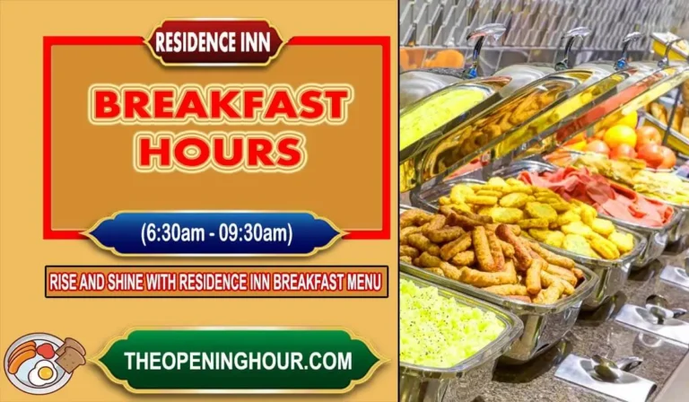 Residence inn breakfast hours menu