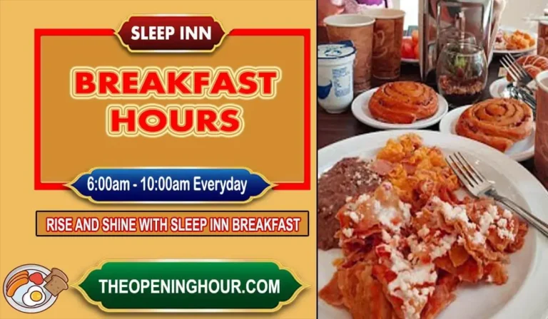 Sleep Inn breakfast hours menu