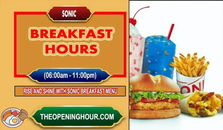 Sonic breakfast hours menu