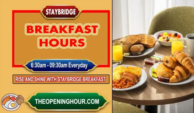 Staybridge Suites breakfast hours menu