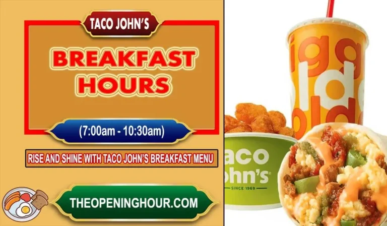 Taco John's breakfast hours menu