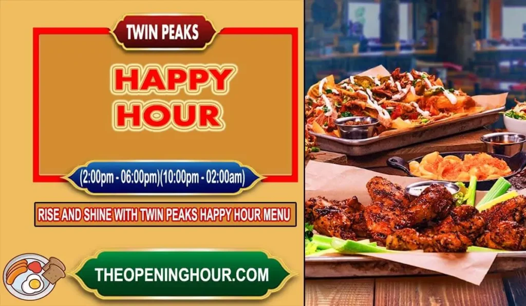 Twin Peaks happy hour menu
