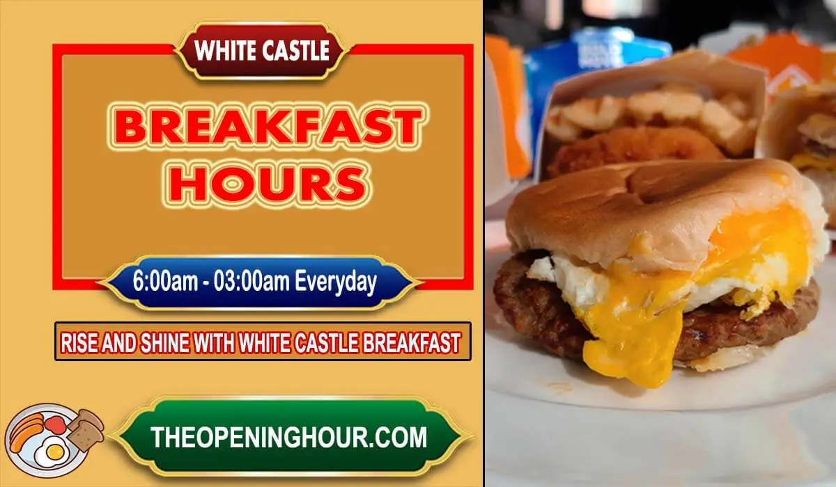 White Castle breakfast hours menu