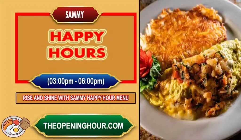 Sammy happy hour Menu