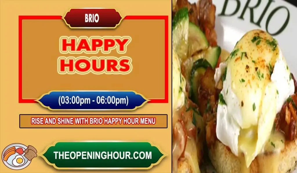 Brio happy hour Menu